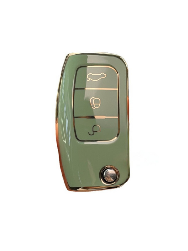 Husă pentru chei de mașină din TPU cu 3 butoane pentru cheie pliabilă pentru Ford Fiesta Focus 2 Ecosport Kuga Escape Falcon B-Max C-Max Eco Sport Galaxy