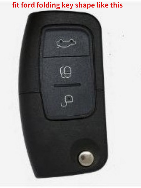 Husă pentru chei de mașină din TPU cu 3 butoane pentru cheie pliabilă pentru Ford Fiesta Focus 2 Ecosport Kuga Escape Falcon B-Max C-Max Eco Sport Galaxy