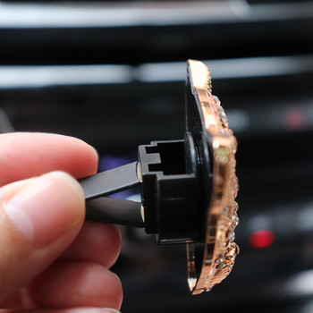 Αποσμητικό αυτοκινήτου Bling In Auto Interior Decor Aroma Car Diffuser Vent Clip Diamond Leopard Solid Perfume Girls Car Accessories