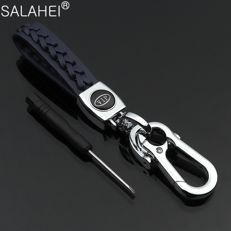 Metall+nahk auto võtmehoidja võtmehoidja võtmehoidja BMW Hyundai Lexus Audi Mercedes VW Ford Mazda Jaguar Skoda jne jaoks auto stiil