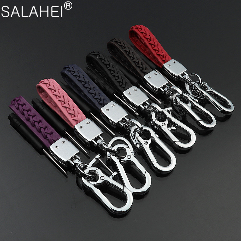 Metall+nahk auto võtmehoidja võtmehoidja võtmehoidja BMW Hyundai Lexus Audi Mercedes VW Ford Mazda Jaguar Skoda jne jaoks auto stiil