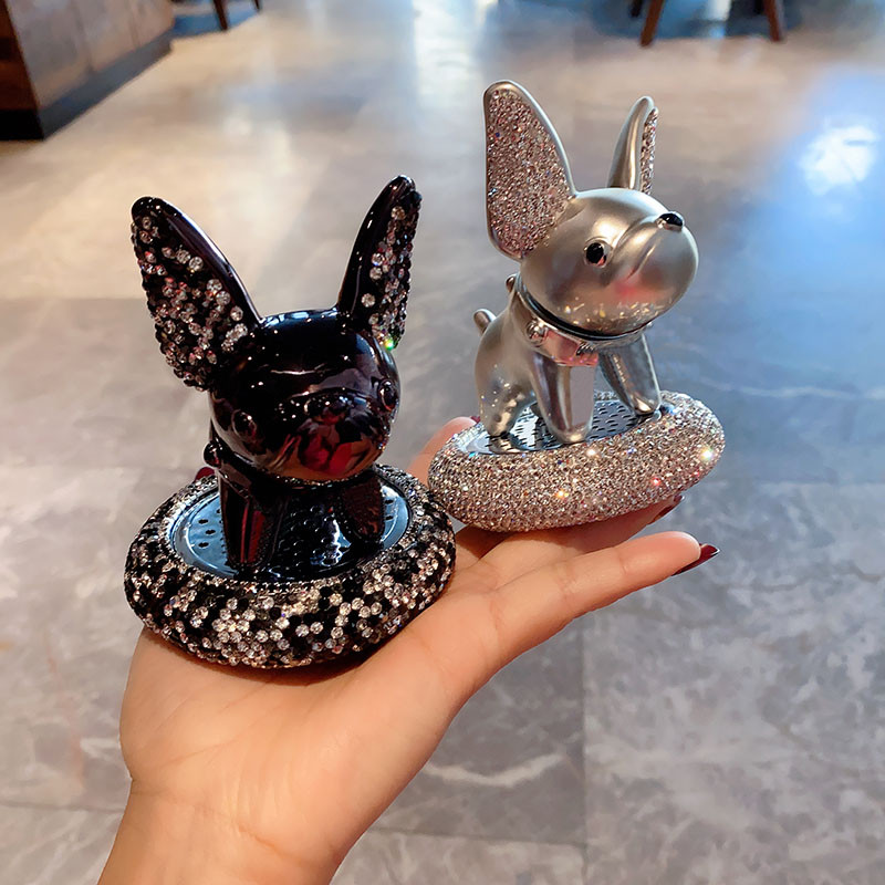 Személyiség autó belső dekoráció díszek Rajzfilm Aranyos kisállat Lucky Dog Auto Parfüm Gyémánt autós középkonzol kiegészítők