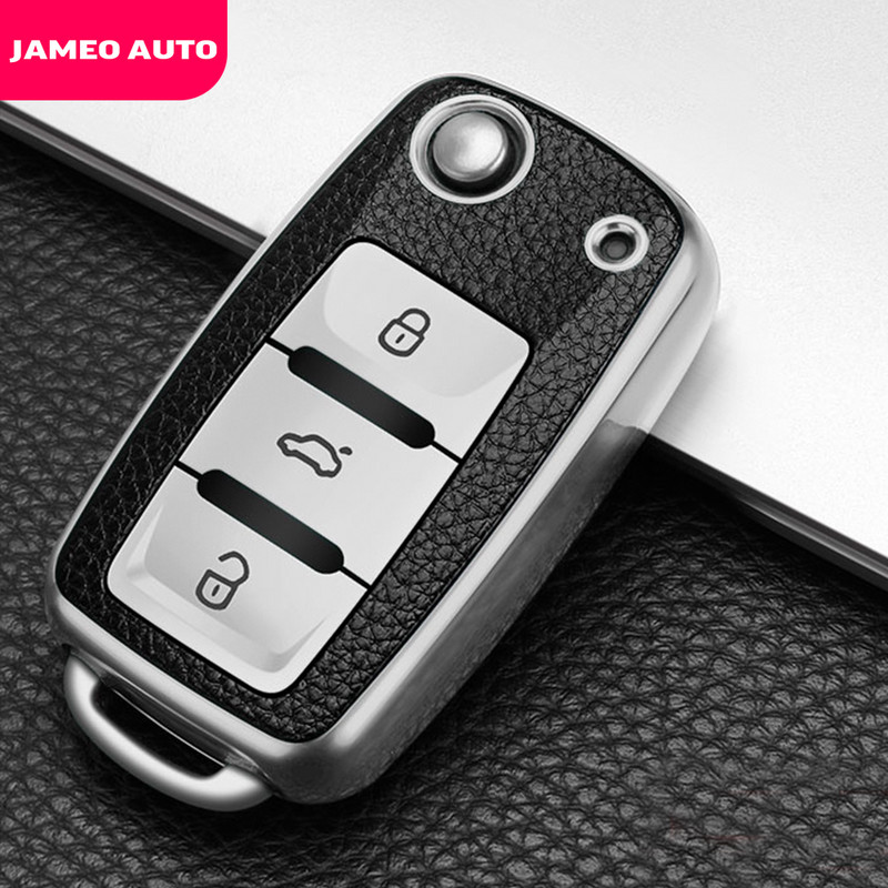 Husa TPU pentru chei auto pentru Volkswagen VW Golf Bora Jetta Polo Golf Passat B8 pentru Skoda Octavia A5 A7 Fabia Seat Ibiza Leon