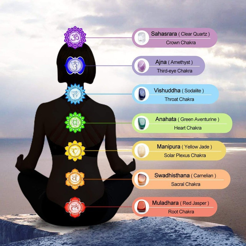 7 csakra drágakő bojt spirituális autó medál reiki gyógyító otthoni autó függő dísz természetes kő dekoráció