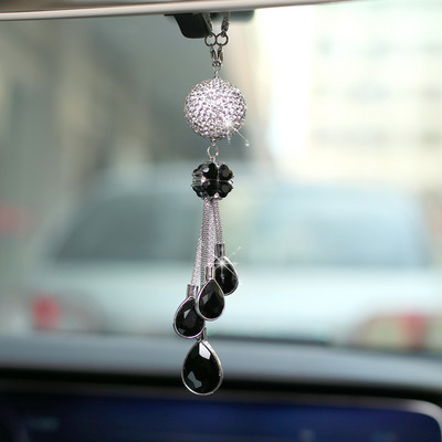 Autótartozék Kristály medál Automatikus visszapillantó tükör díszek Születésnapi Ajándék Auto Dekoráció Autóbelső Akasztó Női Férfi