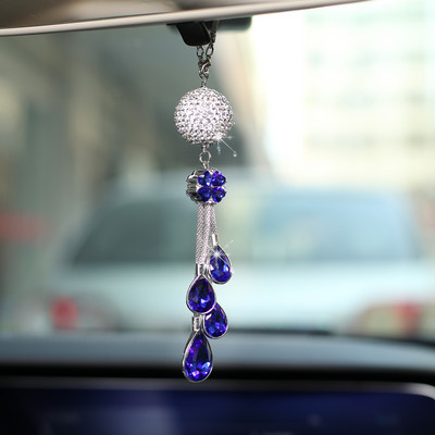 Autótartozék Kristály medál Automatikus visszapillantó tükör díszek Születésnapi Ajándék Auto Dekoráció Autóbelső Akasztó Női Férfi
