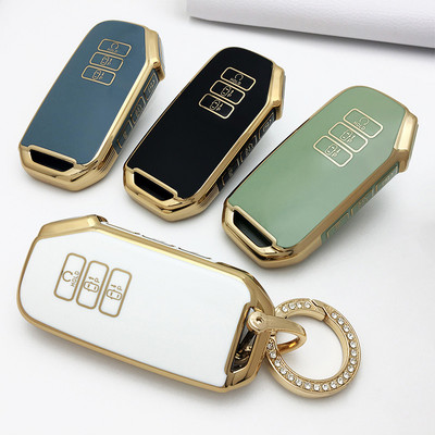 7 pogu TPU automašīnas tālvadības atslēgu korpusa vāciņš Kia Sorento MQ4 2020 2021 2022 EV6 K8 v6 Gold Edge Key Shell atslēgu piekariņam