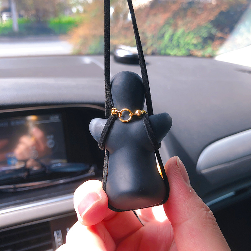 Anime leagăn pinguin mașină decor interior gips suspendat pinguin oglindă retrovizoare pandantiv pentru produse auto accesorii interior