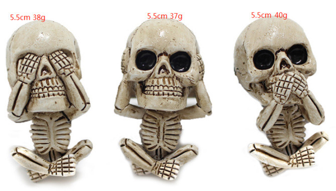 3 db koponyaautó belső dekoráció személyre szabott kreatív autós kiegészítők Lucky Accessories