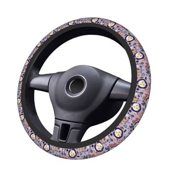 37-38 Car Steering Wheel Cover Coraline Ταινία κινουμένων σχεδίων Elastic Plaid Braid On The Steering Wheel Cover Auto Car Accessories