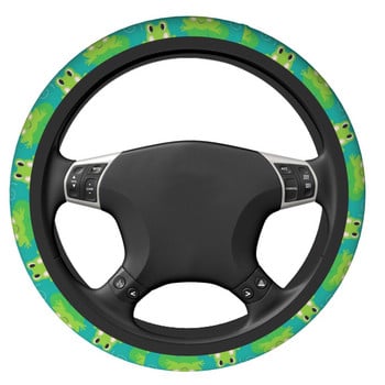 37-38 Κάλυμμα τιμονιού αυτοκινήτου Frog Animal Universal Anime Manga Braid On The Steering Heel Cover Elastische Auto Accessories