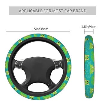 37-38 Κάλυμμα τιμονιού αυτοκινήτου Frog Animal Universal Anime Manga Braid On The Steering Heel Cover Elastische Auto Accessories