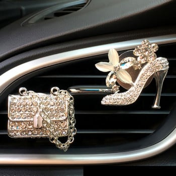 1Pc Shiny Girl Purse Crown High Heels Αποσμητικό αέρα Διαχύτης αυτοκινήτου Κομψή διακόσμηση αυτοκινήτου