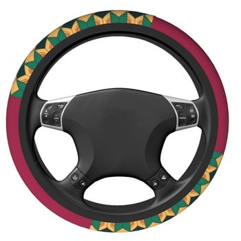 Tomioka Pattern Demon Slayer Car Steering Wheel Cover 37-38 Anime Steering Wheel Protective Cover Steering-Wheel Cover