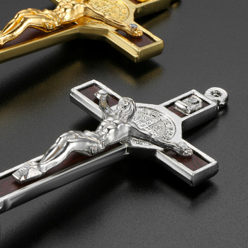 Μόδα Στολίδι Αυτοκινήτου Μεταλλικό Ξύλο Jesus Cross Crucifix Auto Εσωτερικό Ταμπλό Διακόσμηση Χριστιανικός Ιησούς Στολίδια Αξεσουάρ