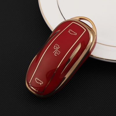Husă TPU pentru chei de mașină pentru Tesla Model Y Husă de protecție pentru chei Model 3 2016 - 2021 Accesorii pentru geanta pentru chei