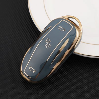 Husă TPU pentru chei de mașină pentru Tesla Model Y Husă de protecție pentru chei Model 3 2016 - 2021 Accesorii pentru geanta pentru chei