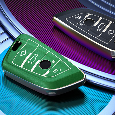 Leather Grain TPU Car Remote Key Case Shell Fob για BMW X1 X3 X5 X6 X7 1 3 5 6 7 Series G20 G30 G11 F15 F16 G01 G02 F48