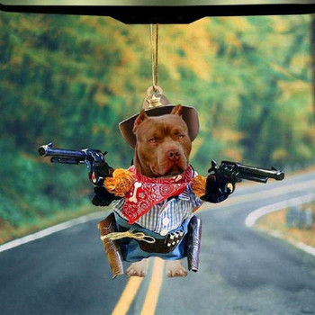 1PC Cool Dog Vising Ornament Сладък забавен анимационен висулка Ключодържател Животно Висулка Автомобил Огледало за обратно виждане Раница Аксесоари