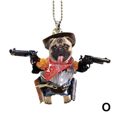 1PC Cool Dog Hanging Στολίδι Χαριτωμένο αστείο μενταγιόν κινουμένων σχεδίων Μπρελόκ Κρεμαστό με ζώα Κρεμαστό αυτοκίνητο αυτοκινήτου Αξεσουάρ σακιδίου πλάτης καθρέφτης πίσω όψης