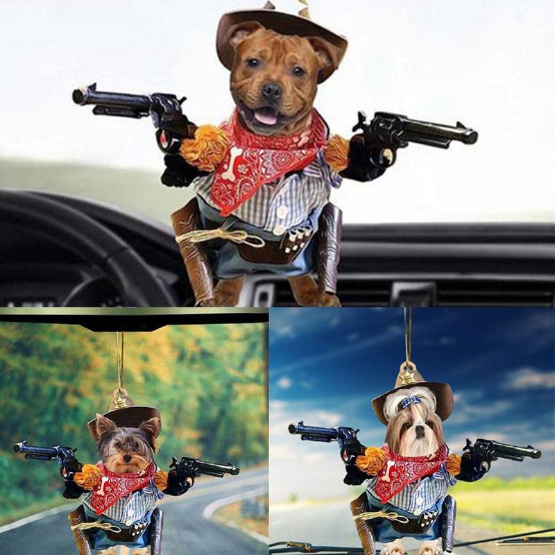 1PC Cool Dog Hanging Στολίδι Χαριτωμένο αστείο μενταγιόν κινουμένων σχεδίων Μπρελόκ Κρεμαστό με ζώα Κρεμαστό αυτοκίνητο αυτοκινήτου Αξεσουάρ σακιδίου πλάτης καθρέφτης πίσω όψης