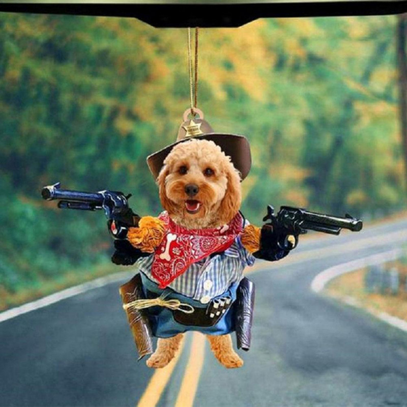 1PC Cool Dog Hanging Στολίδι Χαριτωμένο αστείο μενταγιόν κινουμένων σχεδίων Μπρελόκ Κρεμαστό με ζώα Κρεμαστό αυτοκίνητο αυτοκινήτου Αξεσουάρ σακιδίου πλάτης καθρέφτης πίσω όψης