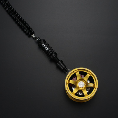 Automobilio aksesuaras interjeras Automobilio pakabinamas veidrodinis ratlankis Modelis Amortizatorius Dekoratyviniai papuošalai Raktų pakabukas galinio vaizdo pakabukas