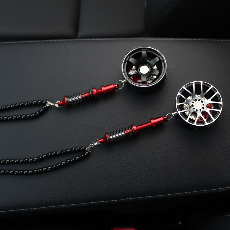 Automobilio aksesuaras interjeras Automobilio pakabinamas veidrodinis ratlankis Modelis Amortizatorius Dekoratyviniai papuošalai Raktų pakabukas galinio vaizdo pakabukas