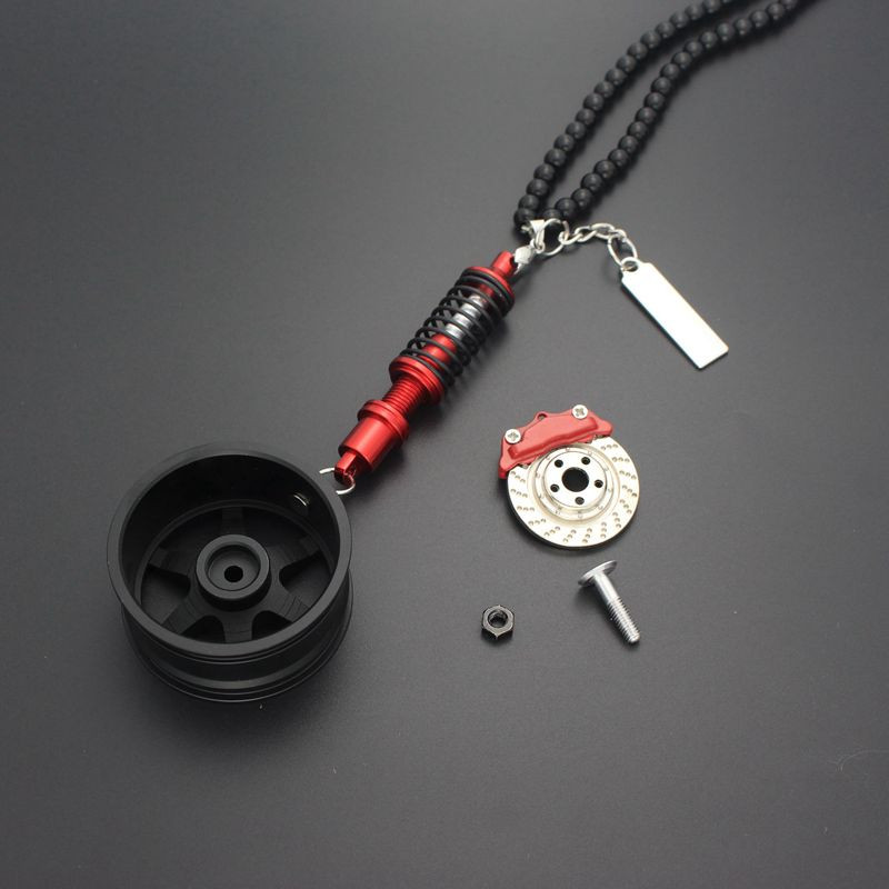 Automobilio aksesuaras interjeras Automobilio pakabinamas veidrodinis ratlankis Modelis Amortizatorius Dekoratyviniai papuošalai Raktų pakabukas galinio vaizdo pakabukas