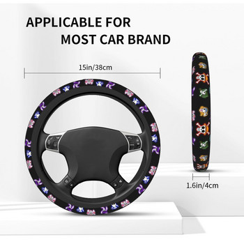 Калъфи за волани на автомобили Аниме One Piece Universal Braid On the Steering Wheel Cover Car-styling Elastische Car Accessories