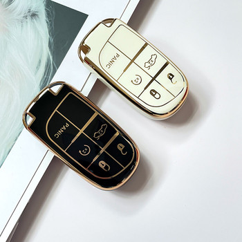 Νέο κάλυμμα θήκης κλειδιού τηλεχειριστηρίου αυτοκινήτου TPU για Αξεσουάρ προστατευτικού καλύμματος κλειδιού Jeep Cherokee Auto Keychain Universal μπρελόκ