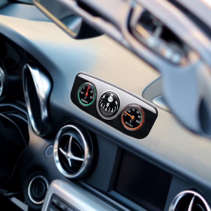 3 în 1 busolă pentru mașină termometru higrometru ornament pentru tabloul de bord decorațiuni interioare accesorii auto pentru camion remorcă off road 4x4