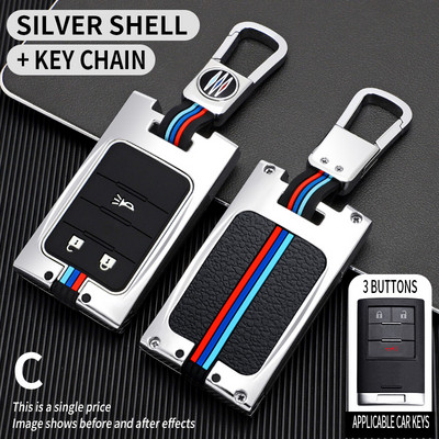 Carcasa metalică pentru chei inteligente pentru Chevrolet C7 pentru Cadillac CTS ATS 28T CTS-V XTS DTS Corvette Protector Shell Accesorii Fob