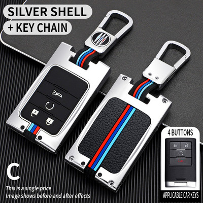 Carcasa metalică pentru chei inteligente pentru Chevrolet C7 pentru Cadillac CTS ATS 28T CTS-V XTS DTS Corvette Protector Shell Accesorii Fob