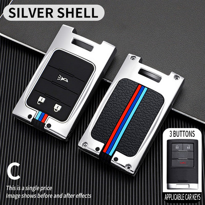 Carcasa metalică pentru chei inteligente pentru Chevrolet C7 pentru Cadillac CTS ATS 28T CTS-V XTS DTS Corvette Protector Shell Accesorii Fob