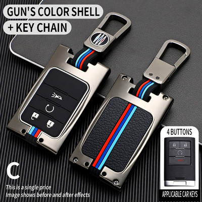 Carcasa metalică pentru chei inteligente pentru Chevrolet C7 pentru Cadillac CTS ATS 28T CTS-V XTS DTS Corvette Protector Shell Accesorii Fob