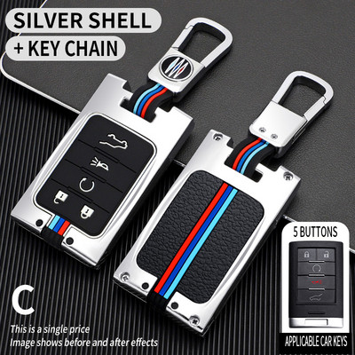 Carcasa metalică pentru chei inteligente pentru Chevrolet C7 pentru Cadillac CTS ATS 28T CTS-V XTS DTS Corvette Protector Shell Accesorii Fob