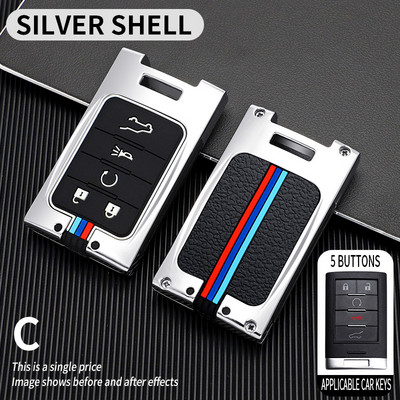 Carcasa metalică pentru chei inteligente pentru Chevrolet C7 pentru Cadillac CTS ATS 28T CTS-V XTS DTS Corvette Protector Shell Accesorii Fob