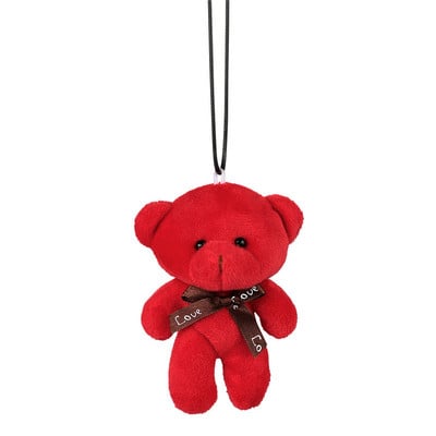 Autós medál plüss kitömött aranyos medve dekoráció függő dísz autó hátulnézet tükör felfüggesztés nyakkendő medve kiegészítők ajándék