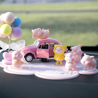 Creative Personality Νέα Piggy Alloy Car Μοντέλο Διακόσμηση Αυτοκινήτου Επιτραπέζια Διακόσμηση Τούρτας για κορίτσια Δώρα γενεθλίων φίλη