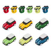 6 DB Használható BMW Minicooper autós műszerfal központi vezérlés kis díszek mini dekoratív autóbelső játékmodellhez