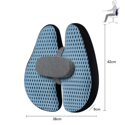 Kontoritooli nimme tugipadi Autoistme padi keskmise väikese padjaga Hea kvaliteediga mäluvahust auto nimmepadi