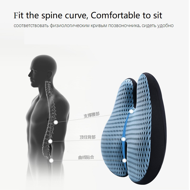 Kontoritooli nimme tugipadi Autoistme padi keskmise väikese padjaga Hea kvaliteediga mäluvahust auto nimmepadi