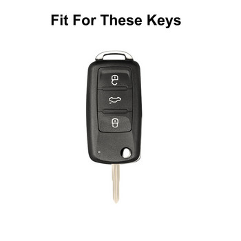 Калъф за ключове за кола, ключодържател за VW Volkswagen Polo Golf Passat Beetle Caddy T5 Up Eos Tiguan Jetta за Skoda Octavia A5