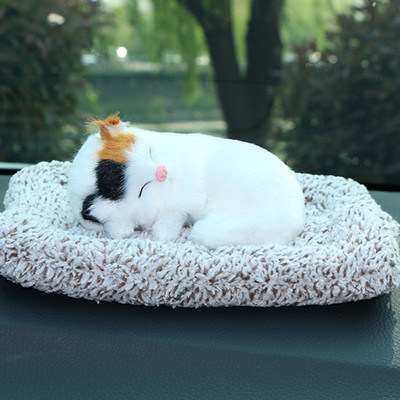 Στολίδια αυτοκινήτου Χαριτωμένα Προσομοίωση Γάτες ύπνου Σκύλοι Διακόσμηση Αυτοκίνητα Υπέροχα βελούδινα γατάκια κούκλα Παιδικά δώρα Αξεσουάρ