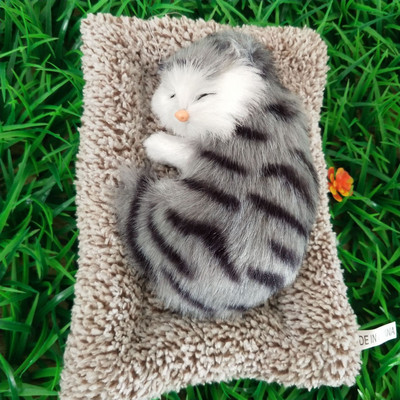 Στολίδια αυτοκινήτου Χαριτωμένα Προσομοίωση Γάτες ύπνου Σκύλοι Διακόσμηση Αυτοκίνητα Υπέροχα βελούδινα γατάκια κούκλα Παιδικά δώρα Αξεσουάρ