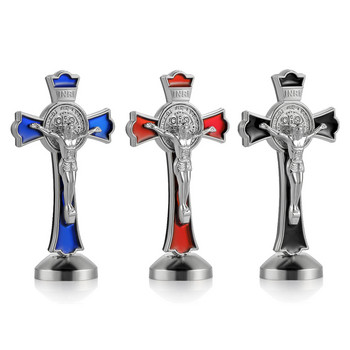 Μεταλλικό Ιησούς Σταυρός Χριστός INRI Cross Figurines Διακοσμητικό ταμπλό αυτοκινήτου Στολίδι Χριστιανικός Ιησούς Άγαλμα Διακόσμηση σπιτιού Αξεσουάρ