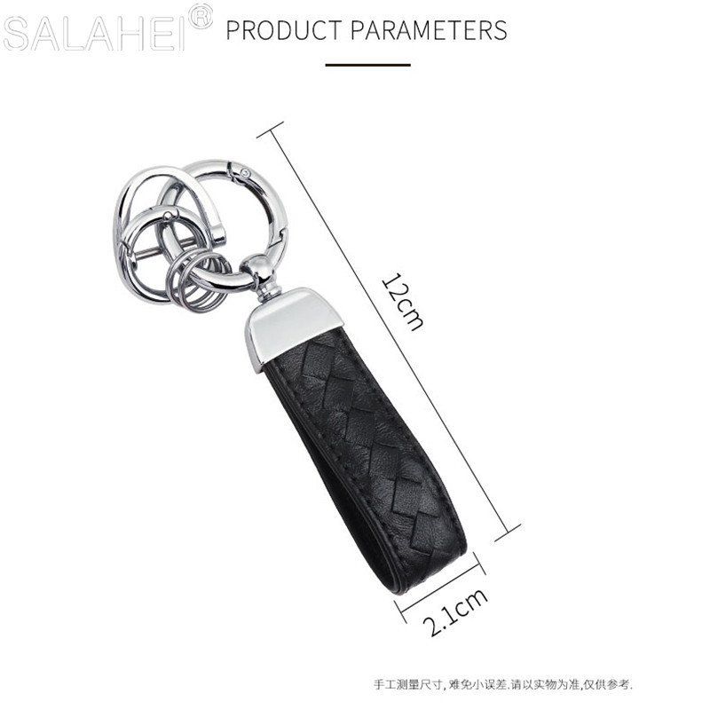 Πολύχρωμο μπρελόκ αυτοκινήτου Γνήσιο δερμάτινο μπρελόκ Πλεκτό σχοινί Μπρελόκ αυτοκινήτου Μπρελόκ ανδρικό Γυναικείο Χειροποίητη κρεμαστή πόρπη