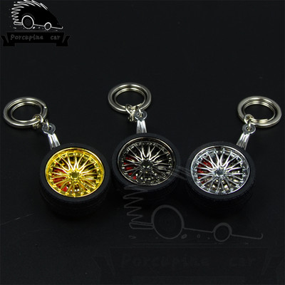 Breloc metalic de modă pentru BMW Audi VW Honda Toyota BBS Butuc roată Aro Model Lanț chei mașină Mini Breloc pentru cauciucuri creativ