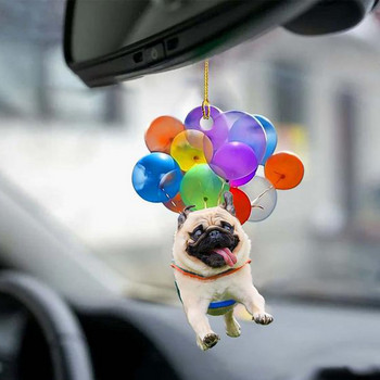 Κρεμαστό αυτοκίνητο Πολύχρωμο μπαλόνι κουτάβι χαριτωμένο στολίδι για σκύλους Αυτοκίνητα Διακόσμηση καθρέφτη οπισθοπορείας Αυτοκίνητο Εσωτερική διακόσμηση Αξεσουάρ σπιτιού